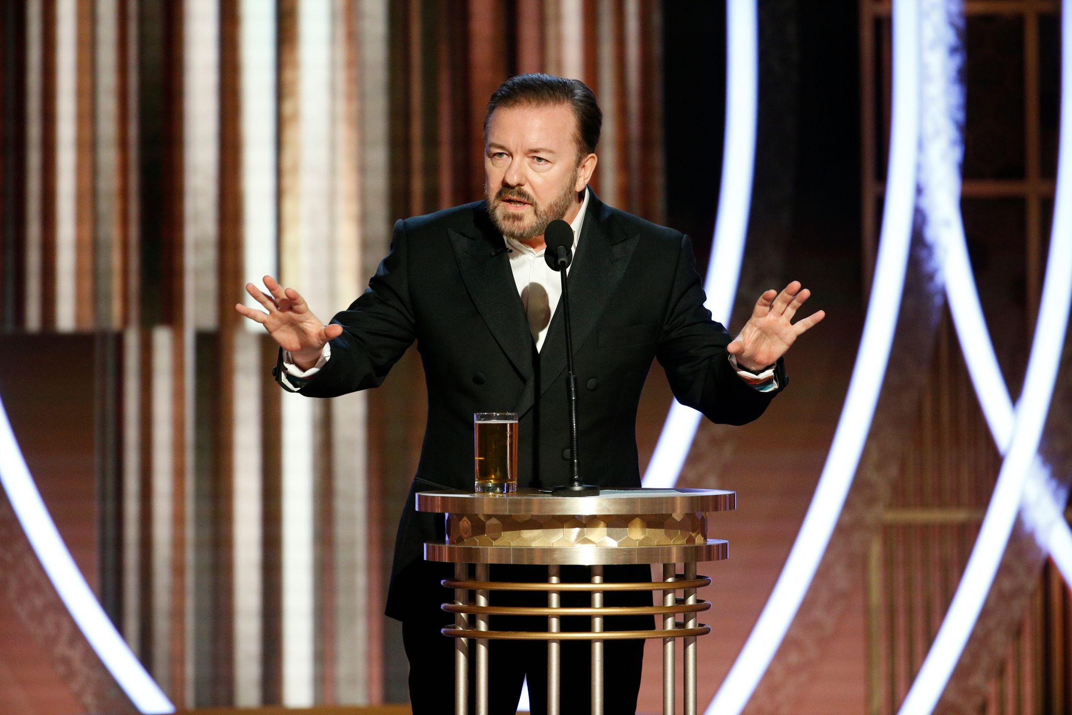 Ricky Gervais był ostrym prowadzącym gali Złotych Globów.