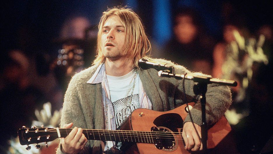 Kurt Cobain podczas słynnego występu MTV Unplugged