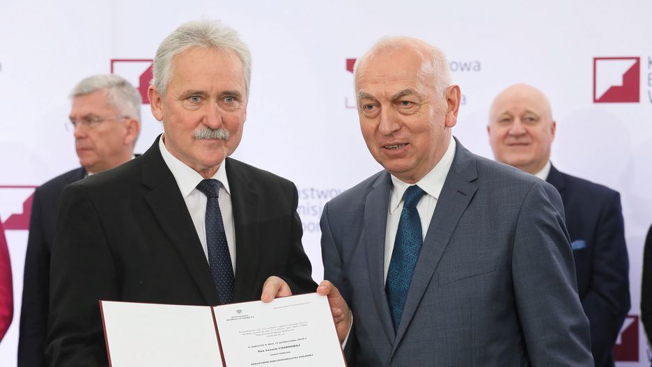 Leszek Czarnobaj z PO i Wiesław Kozielewicz, szef PKW