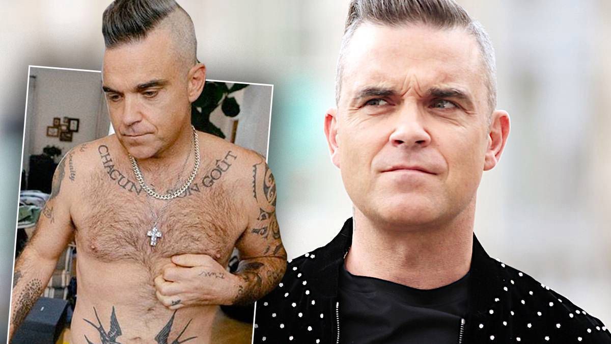 Robbie Williams w samych slipach paraduje po swojej willi. Bałagan jak się masz, ale za to jakie luksusy!