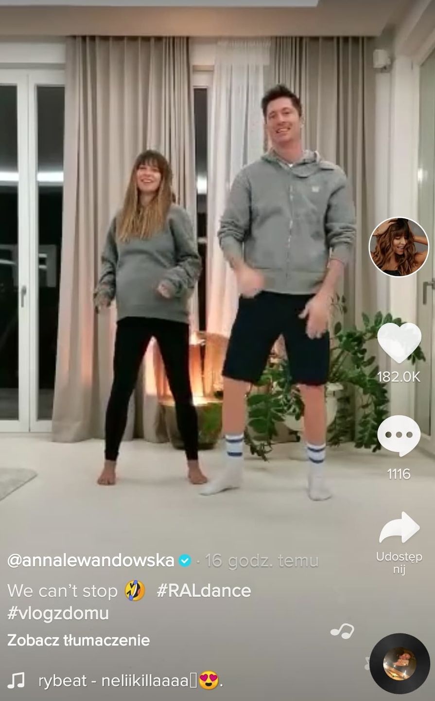 Lewandowscy tańczą na TikToku. 