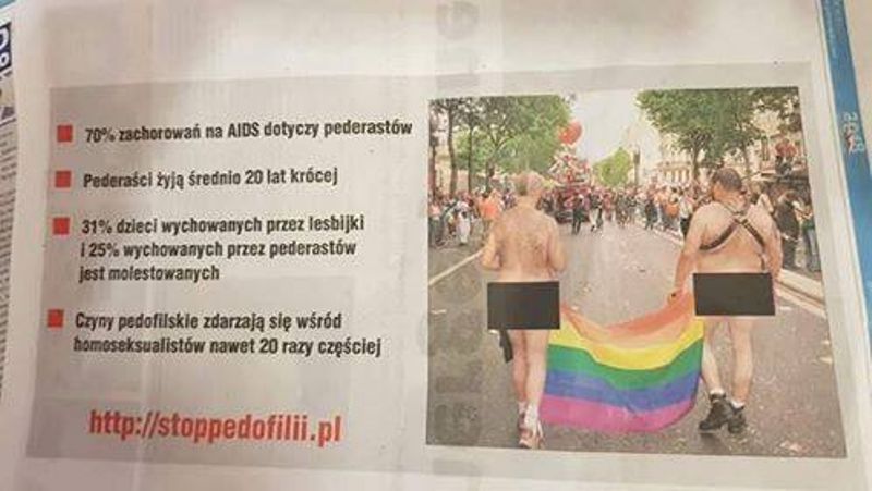 "Homofobiczne kłamstwa". Lokalna gazeta publikuje mocną grafikę