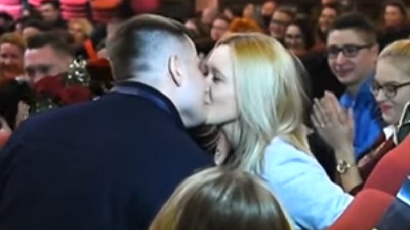 Para zaręczyła się w kinie Wilga w Garwolinie.