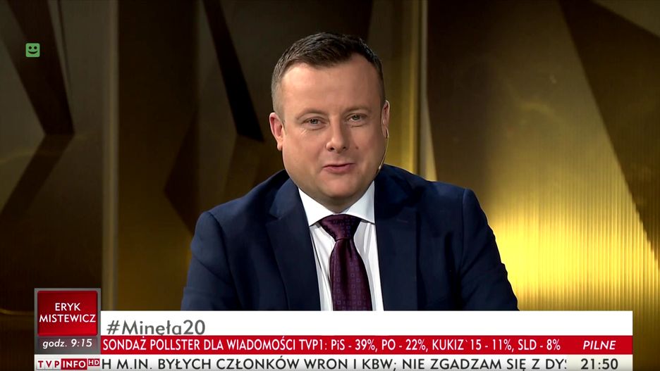 Adrian Klarenbach, prowadzący programu "Minęła dwudziesta"