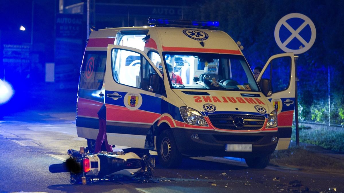 Tragiczny wypadek na Puszkina w Łodzi. Motocykl uderzył w tira.