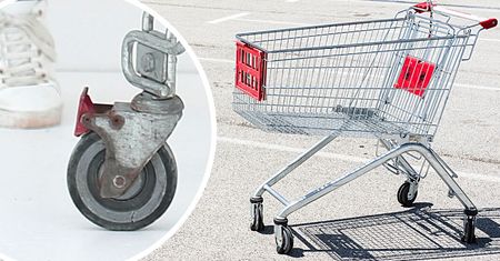 Jedno kółko w wózku sklepowym zawsze się chybocze! Ma specjalne zadanie