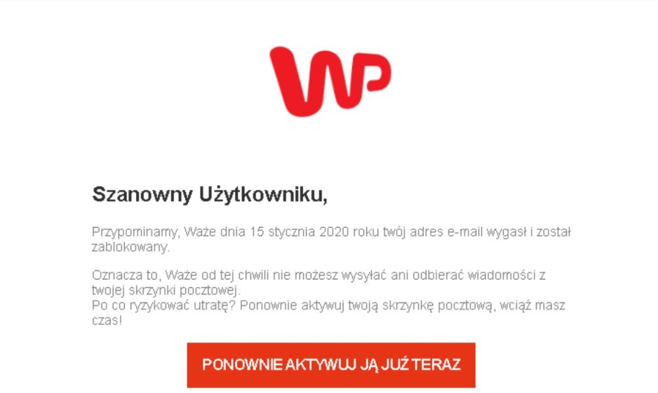 Uwaga! Oszuści podszywają się pod Wirtualną Polskę i wyłudzają dane logowania do poczty