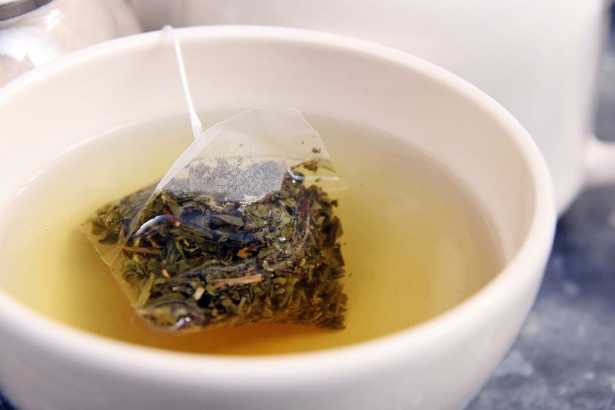 Kompres z zielonej herbaty
