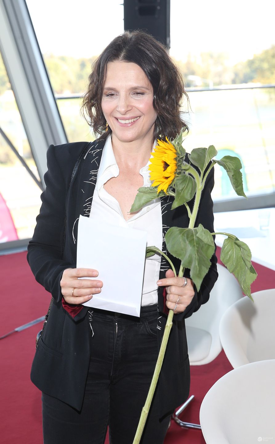 Juliette Binoche podczas festiwalu Film Spring Open 2016 w Krakowie