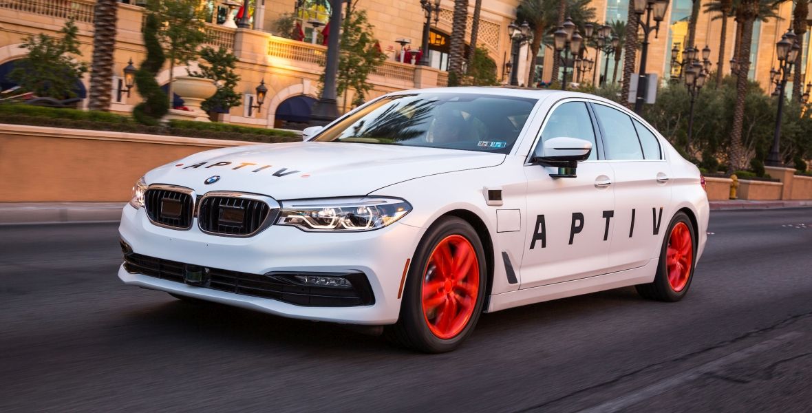 Samochód autonomiczny z systemem firmy Aptiv w 2017 r. w Las Vegas 
