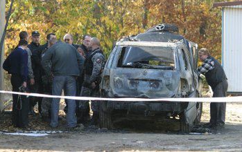 Wybuch samochodu w Łodzi