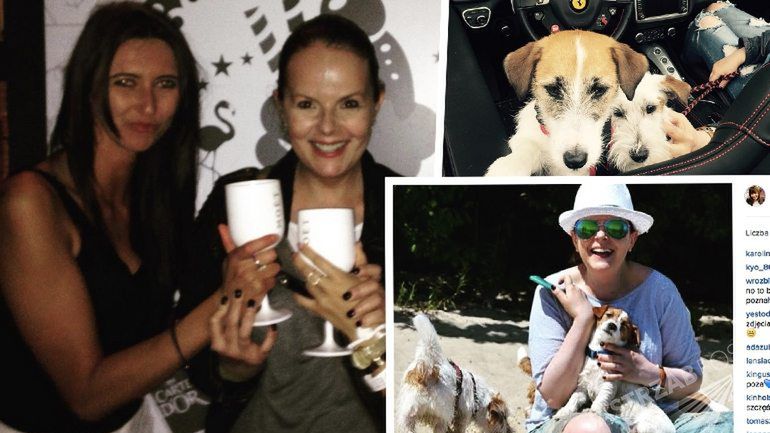Karolina Korwin Piotrowska na wakacjach w Sopocie z psami. Instagram KKP