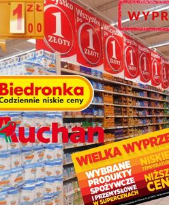 Promocje w marketach. W Auchan produkty za 1 zł, w Biedronce za 0,49 zł. Wojna na niskie ceny.