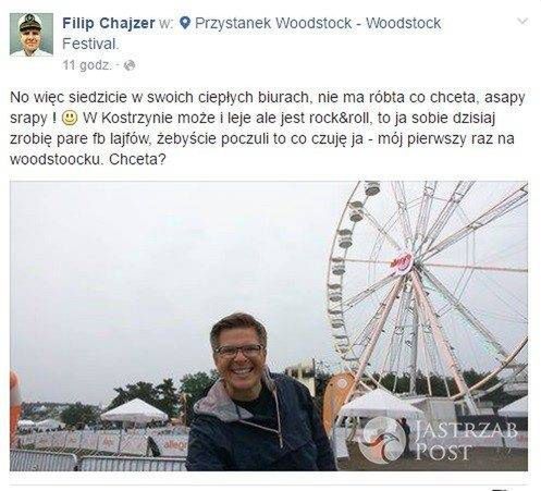 Filip Chajzer na Woodstocku