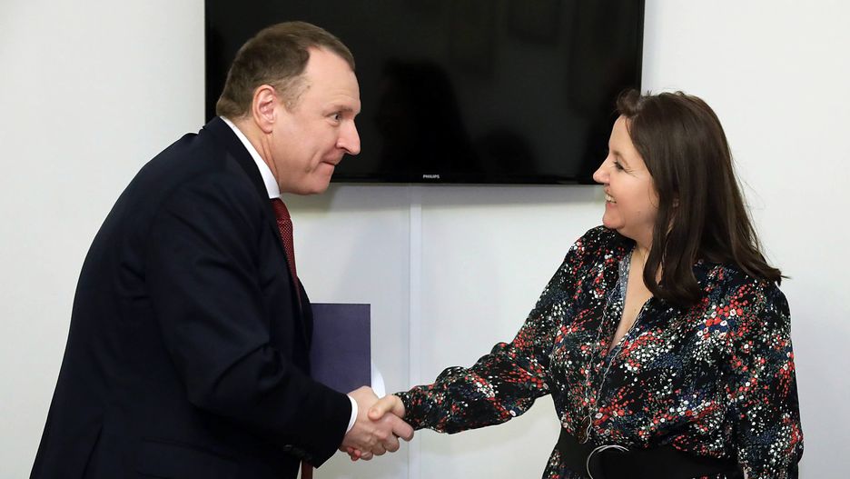 Prezes TVP Jacek Kurski i posłanka PiS Joanna Lichocka 