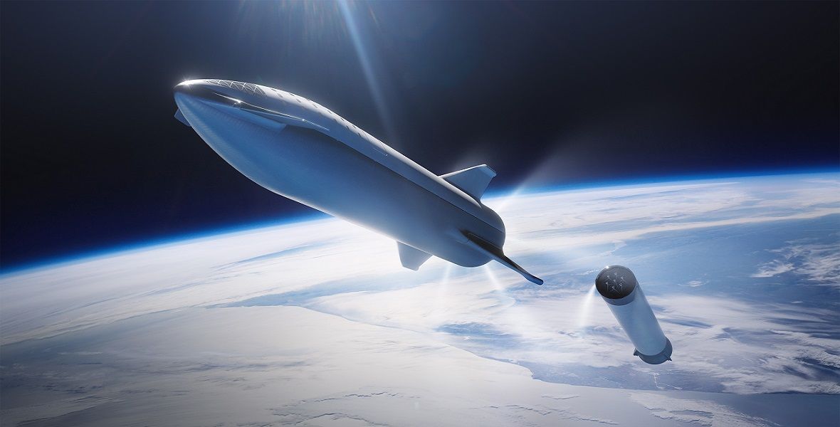 Rakieta BFR (Big Falcon Rocket) firmy SpaceX ma pozwolić ludziom dotrzeć na Marsa, a także pomóc w szybszym przemieszczaniu się pomiędzy odległymi miastami na Ziemi. 
