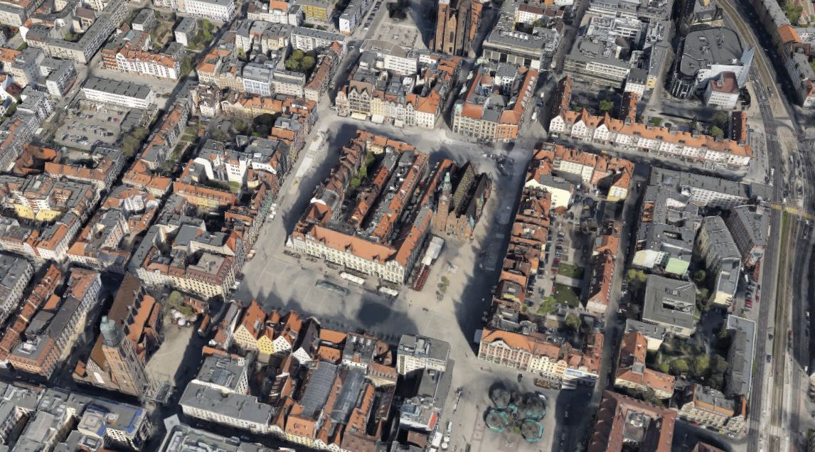 Rozpoznaj centra polskich miast widziane z lotu ptaka