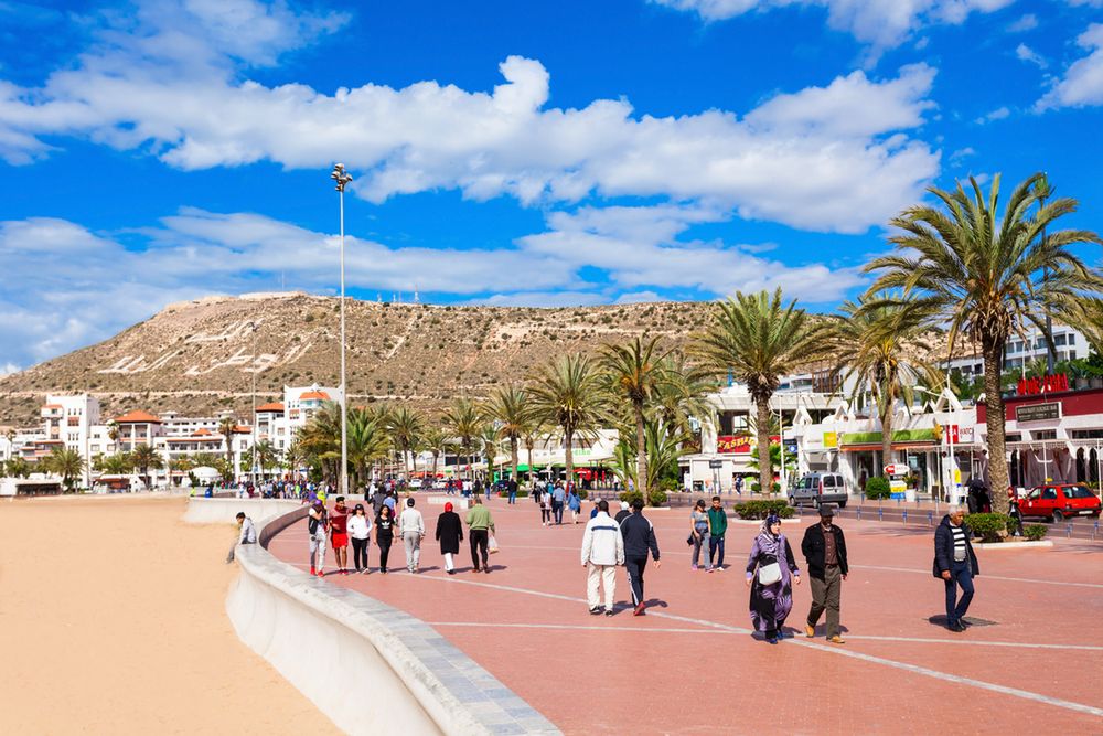 Agadir to 10 km piaszczystych plaż oraz średnio 300 słonecznych dni w roku