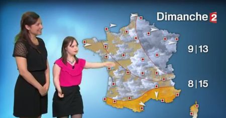 Kobieta z zespołem Downa pogodynką we francuskiej telewizji