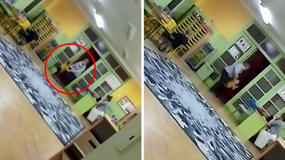Przedszkole nr 22 w Łodzi. Na nagraniu widać, jak kobieta siłą każe dziecku zająć miejsce przy stole
