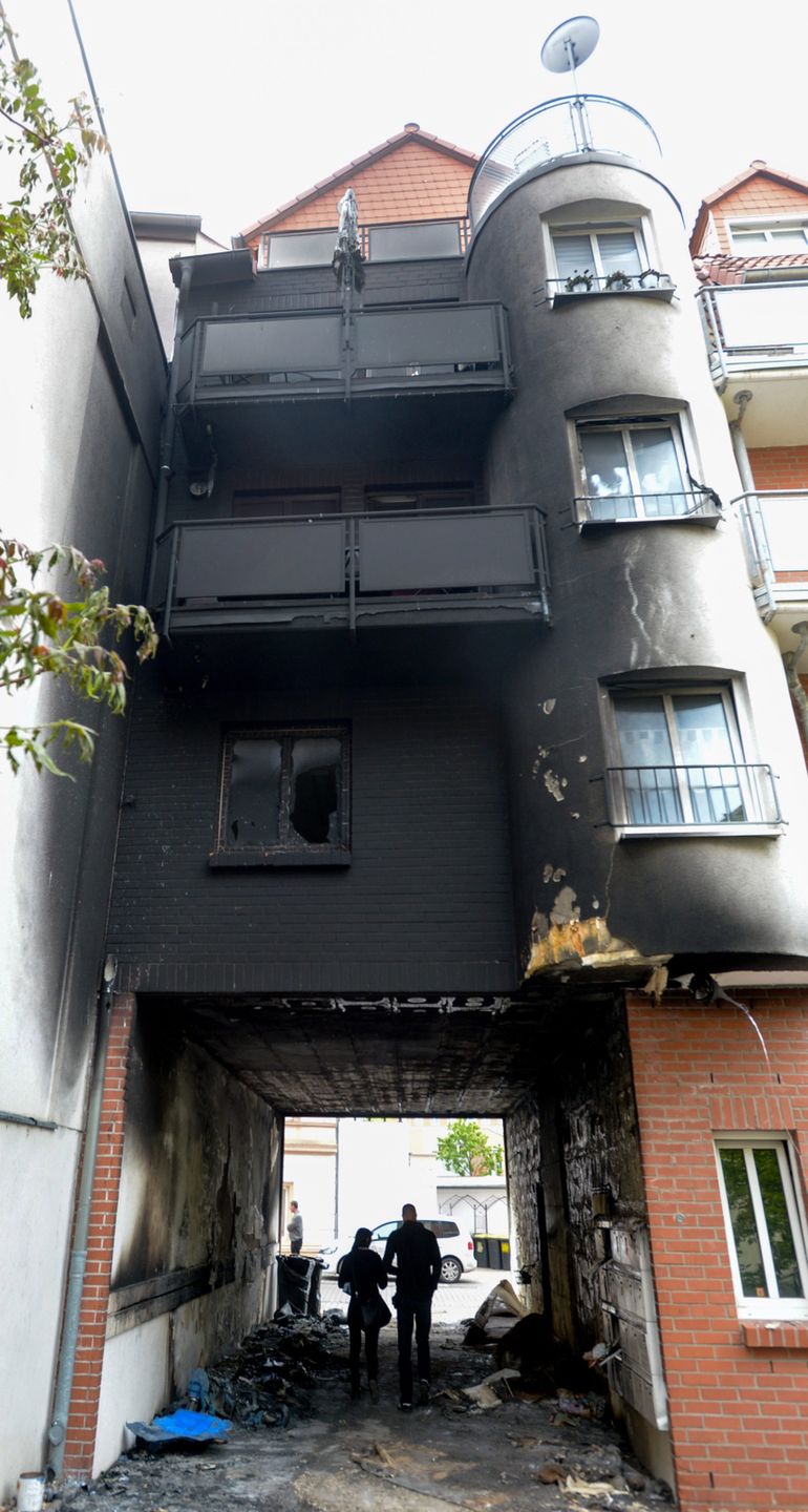 Spalone mieszkanie uchodźców 