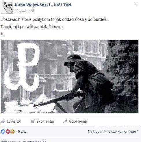 Kuba Wojewódzki o Powstaniu Warszawskim