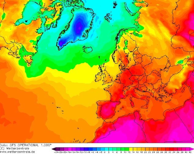 Prognoza pogody dla Europy - niedziela 30 czerwca.