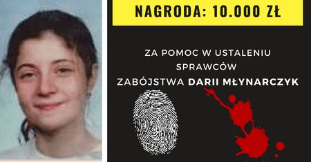 10.000 zł nagrody za informację o zaginionej Darii Młynarczyk