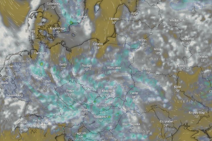 Pogoda. Nadchodzą burze, grad i trąby powietrzne. Odpowiedzialny "Quinctilius"