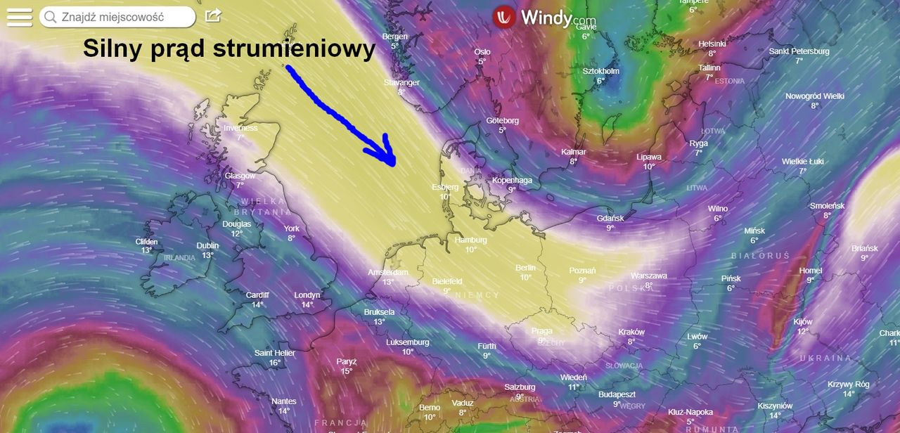 Niże wędrowne i prąd strumieniowy - przyniosą nam zmiany w pogodzie. Sztorm na Bałtyku