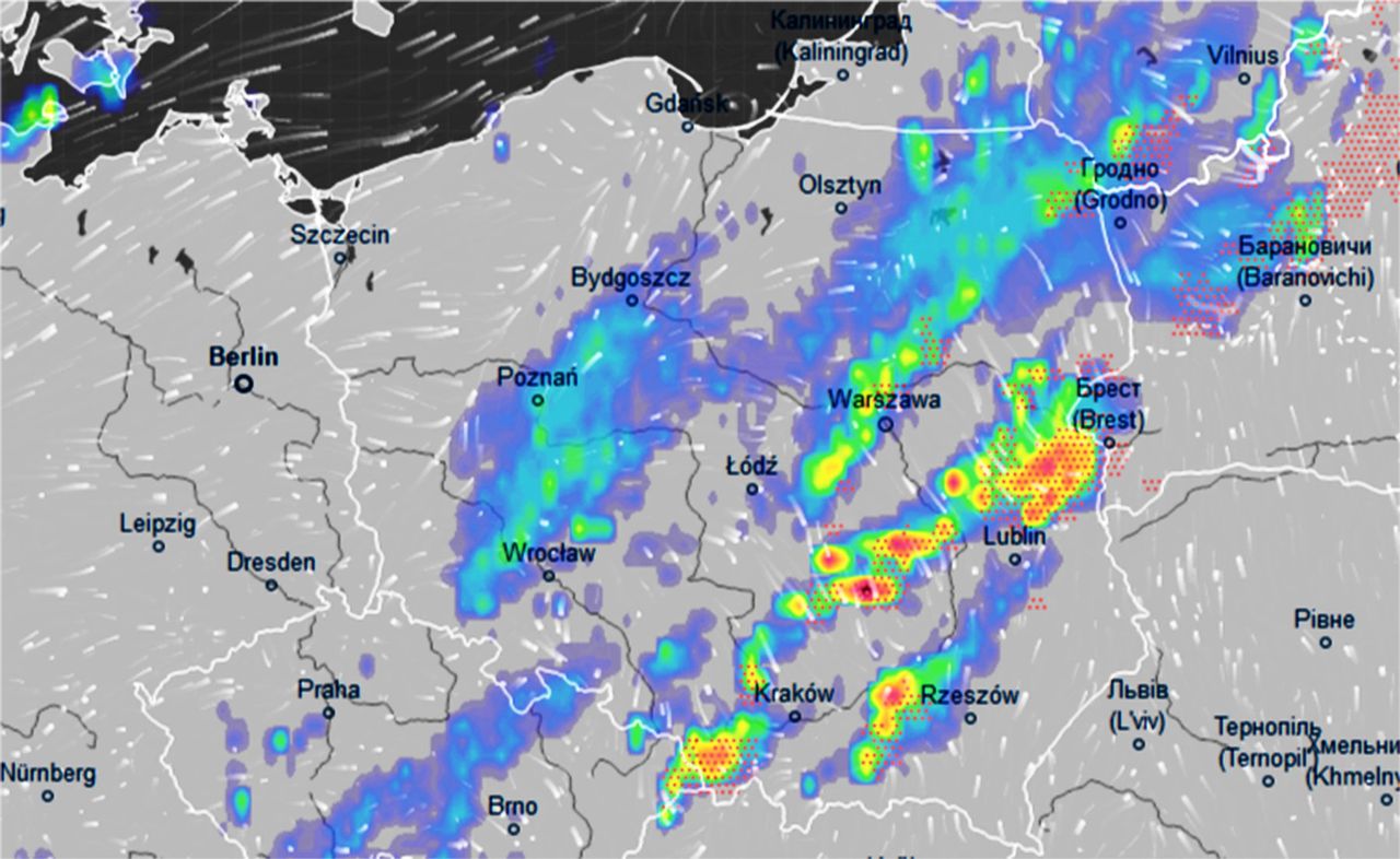Pogoda. Groźny front nad Polską. Gwałtowne burze i ulewy