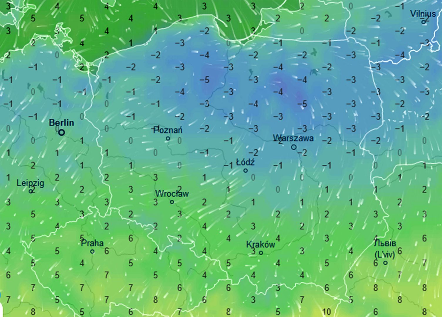 W środę nad ranem w Polsce północnej i wschodniej temperatura spadnie do -5 st. C