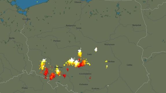 Front burzowy nad zachodnią Polską 