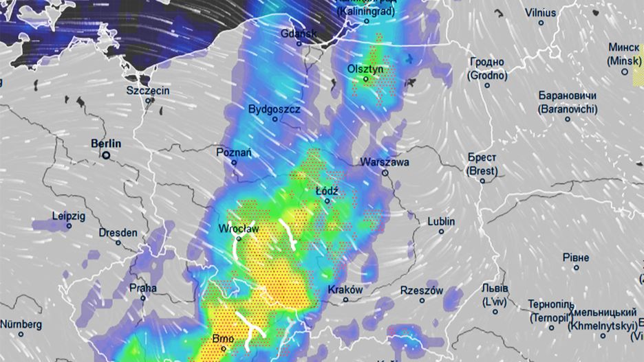 Pogoda. Strefa burz i ulew przesuwa się na wschód