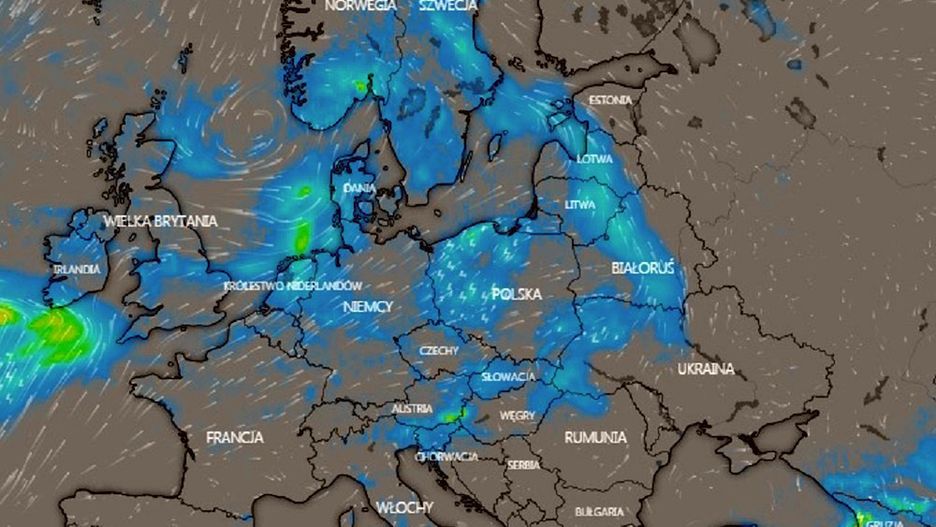 Pogoda. Prognoza opadów na sobotni wieczór.
