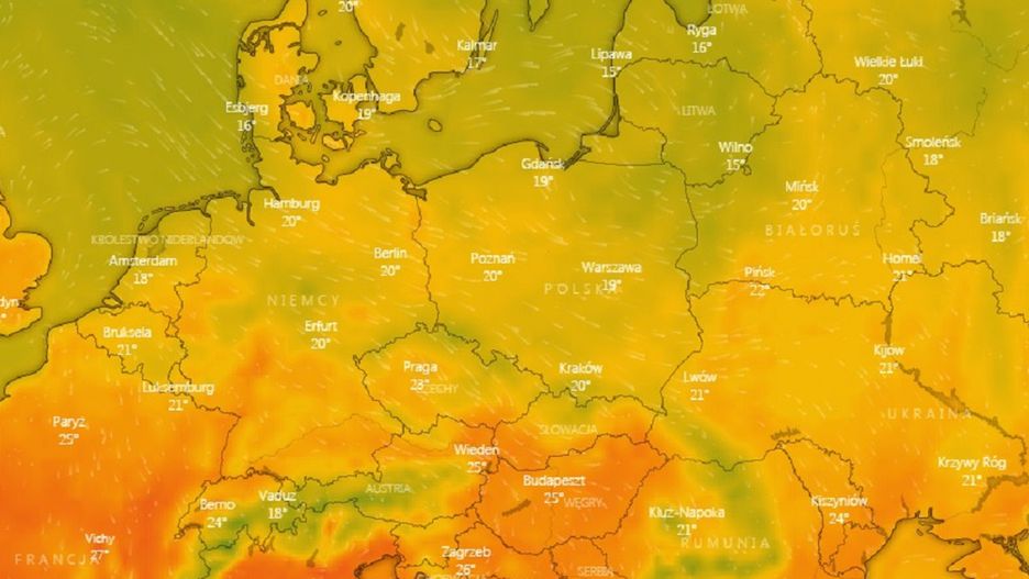 Pogoda. Prognoza na wtorek.