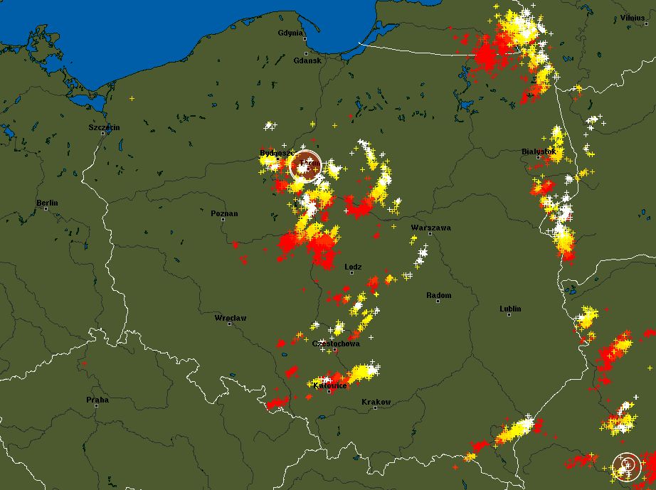 Aktualna sytuacja burzowa w Polsce