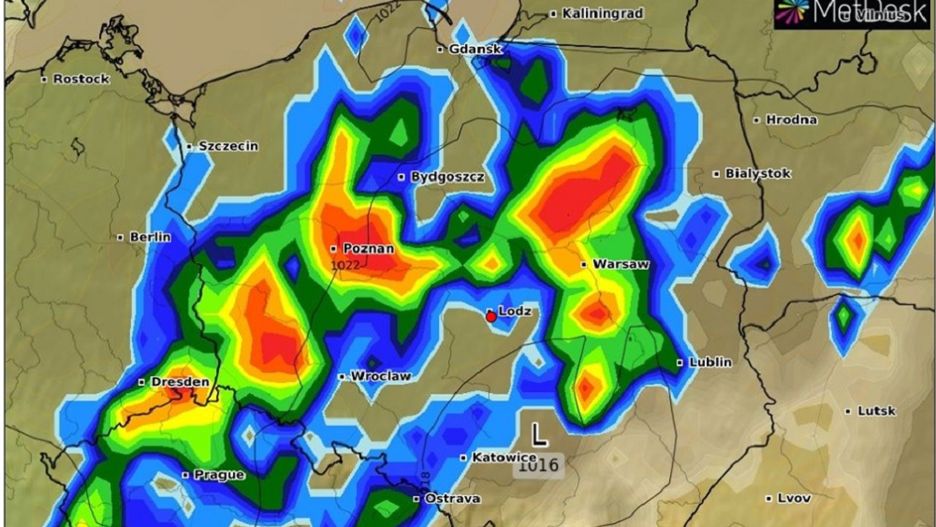 Pogoda. Prognoza opadów dla Polski.
