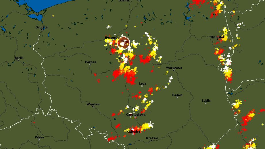 Aktualna sytuacja burzowa w Polsce