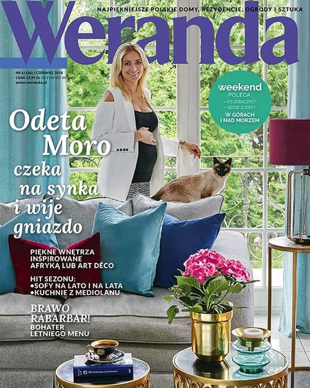 Odeta Moro pokazała ciążowy brzuch na okładce Werandy