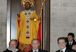 Prezydent Putin w bazylice świętego Mikołaja w Bari