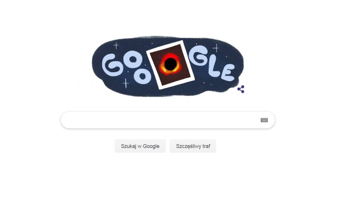 Google Doodle i czarna dziura. Wszystko wciąga!