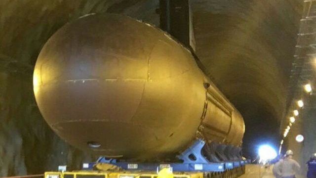 Sprzęt ledwo zmieścił się w tunelu