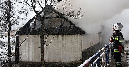 Pożar stodoły w Dańcu