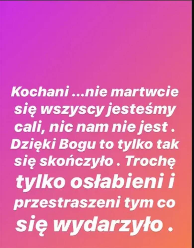 Iza z "Królowych życia" komentuje wypadek samochodowy