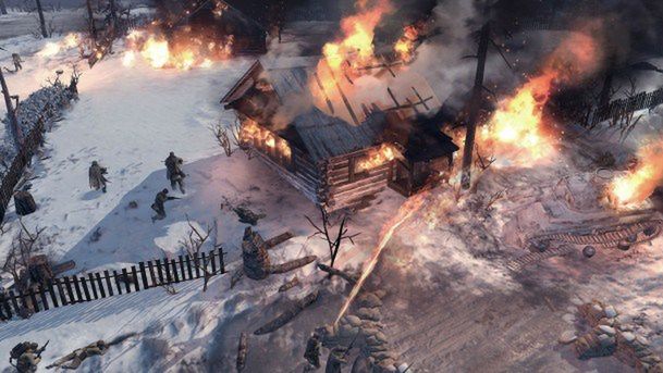 Company of Heroes 2 - płonie step szeroki