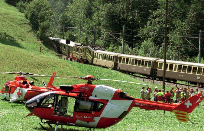 Zderzenie pociągów w Szwajcarii