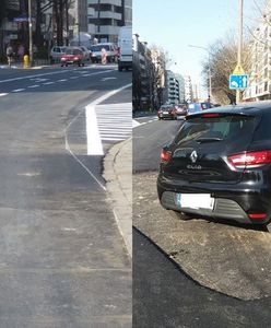 Kuriozum drogowe w stolicy. W nocy drogowcy załatali dziurę