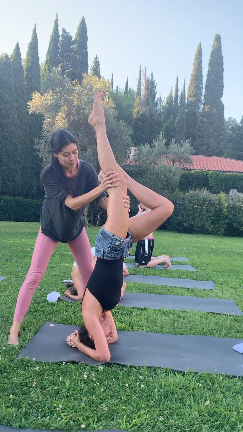 Victoria Beckham - wakacyjna joga