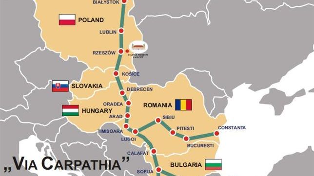 Przebieg trasy Via Carpatia
